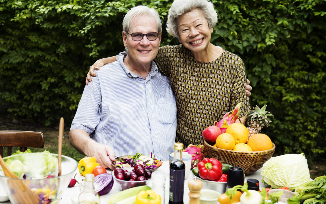 Senior Couple with Fresh Vegatables